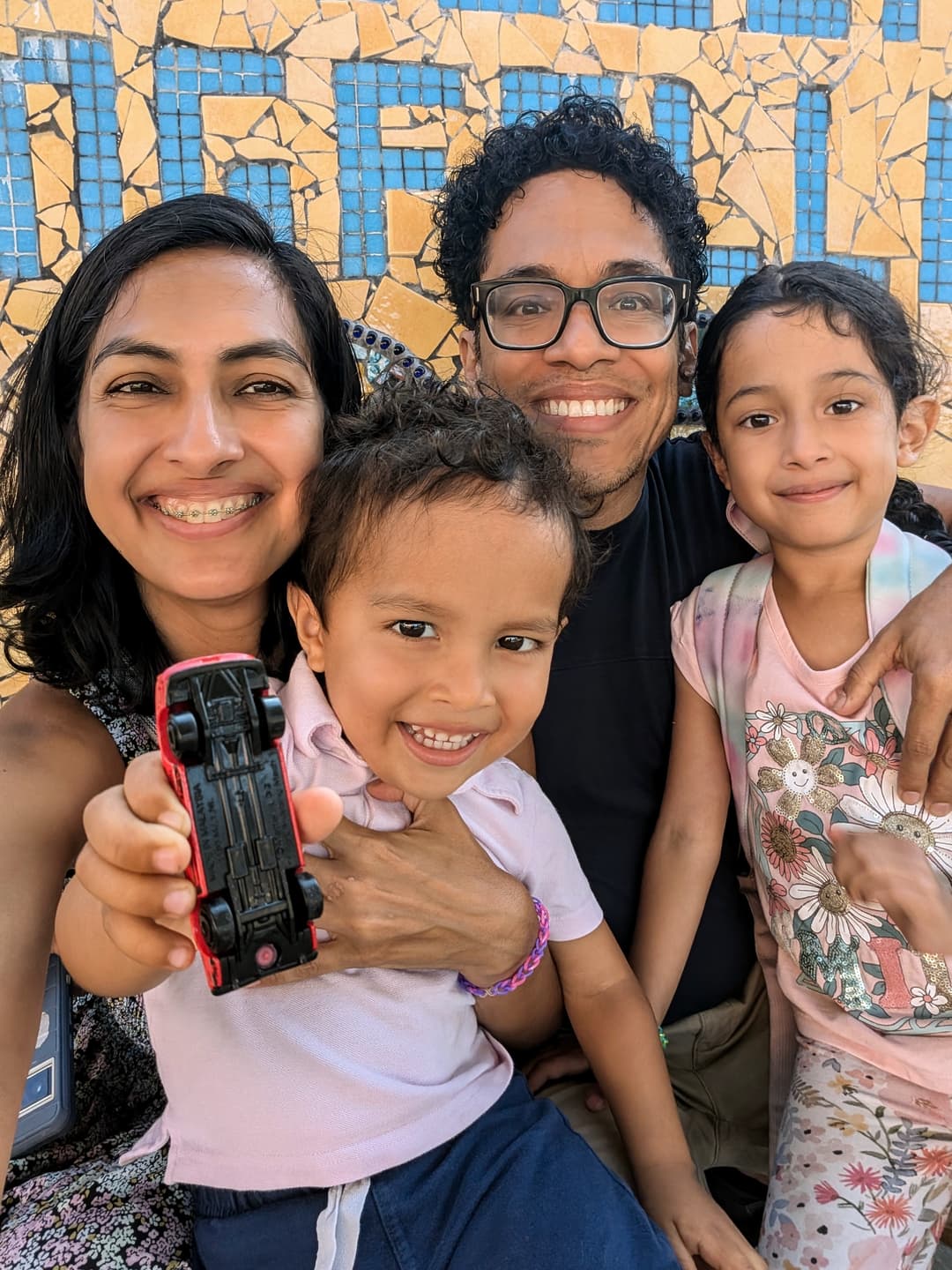 The Zaldivar family: Eddie, Jocelyne, Marie, and Nikola